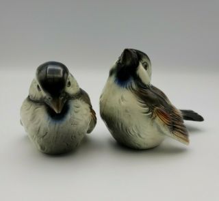 Vintage Goebel 2 Sparrow Chickadee Bird Figurine Cv 72,  Cv 74 W Germany 2