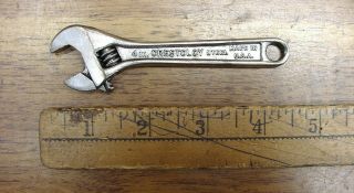 Old Tools,  Vintage Crescent Tool 4 " Adjustable Wrench,  9/16 " Capacity,  Usa,  Exc