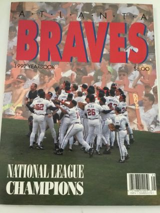 Euc 1992 Atlanta Braves Official Yearbook - National League Champions,  Bin