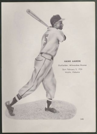Hank Aaron,  Lew Burdette Milwaukee Braves B/w Photo