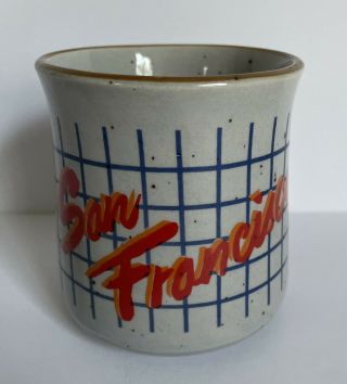 Vintage San Francisco Mug Cup Stoneware Ceramic Coffee Tea 1980s 80s Retro