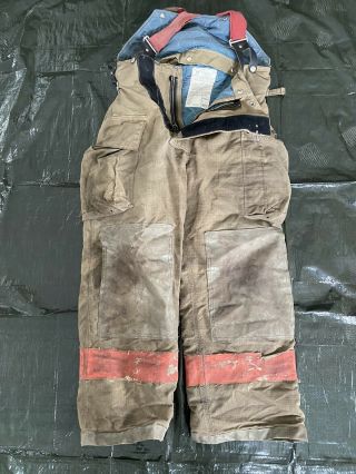 Vintage Quaker Firefighter Bunker Turnout Pants 36 Waist 29 Inseam