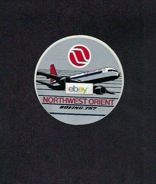 Northwest Orient Airlines Boeing 757 - 200 Baggage Label Peel/away Style