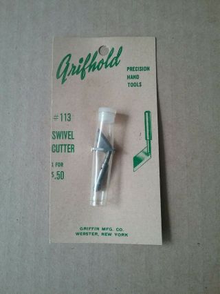 Vintage Grifhold Swivel Cutter Blade 113 - Nos - Griffin Mfg.  Co.  Webster,  Ny