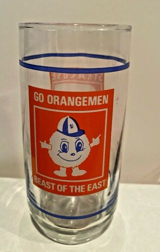 Vintage Syracuse Orangemen " Otto The Orange " Beast Of The East Glass