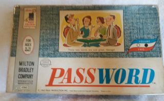 Vintage Milton Bradley Password Game Volume 2 1962 4260