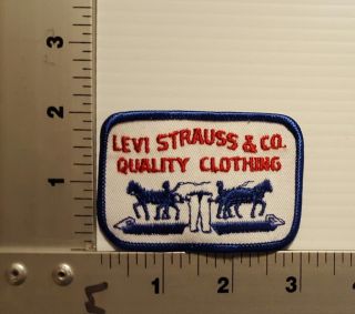 Levi Strauss & Co.  Quality Clothing Vintage Embroidered Patch (blue/blue)