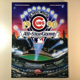 1990 Mlb All Star Game Program,  Wrigley Field,  Chicago Cubs