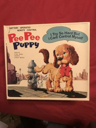 Vintage Pee Pee Puppy Remote Control Battery Operated - Japan Toy Dog