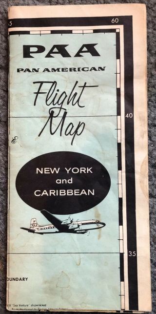 Pan American Flight Map York To Caribbean