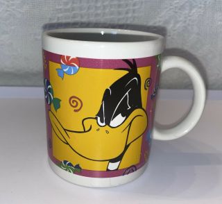 Vintage Looney Tunes Daffy Duck Coffee Mug By Warner Bros 1996 -