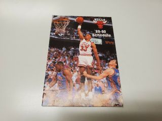Rs20 Chicago Bulls 1989/90 Nba Basketball Pocket Schedule - Chicago Tribune