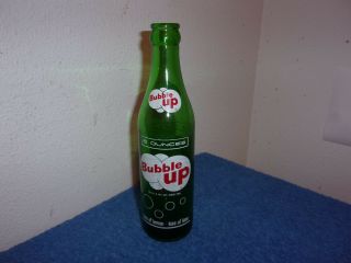 Vintage Bubble Up Green Glass 8 Oz Soda Bottle By Bubble Up Bottling Co 2