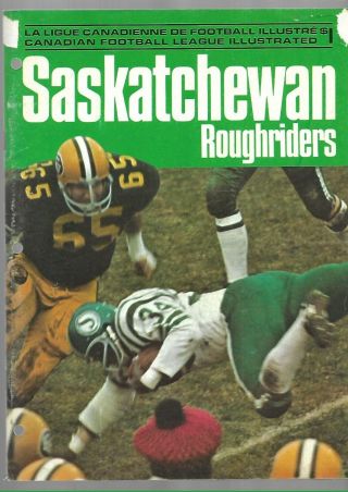 1973 Cfl Football Program: Saskatchewan Roughriders At Calgary Stampeders,  Aug 2