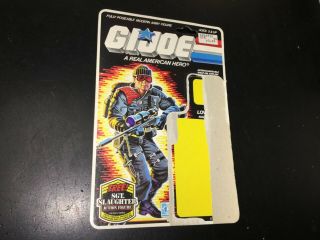 Vintage Gi Joe Cobra Full Cardback Filecard File Card 1985 1986 Low Light