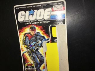 Vintage GI Joe Cobra Full Cardback filecard file card 1985 1986 Low Light 2