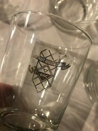 Vintage Detroit Athletic Club Dac - Gold Logo Drinking Wiskey 50 Glass Rare