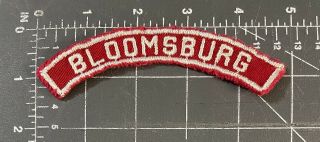 Vintage Bsa Boy Scouts Bloomsburg Council Red Csp Patch Tab Pennsylvania Pa Town