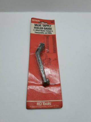 Vintage Nos Kd Tools 163 Valve Tappet Gauge Blade Type.  008 To.  026in.  Usa