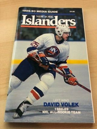 1989 - 1990 York Islanders Nhl Hockey Media Guide - Volek