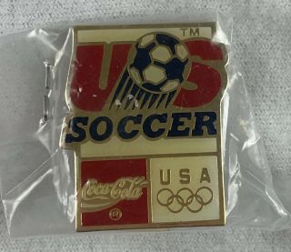 1992 Barcelona Olympics Coca - Cola Lapel/hat Pin - Us Soccer