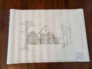 Vintage Atlanta Area House Blueprints 2 Story Architecture Building Plans