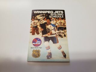 Rs20 Winnipeg Jets 1979/80 Nhl Hockey Pocket Schedule - Molson