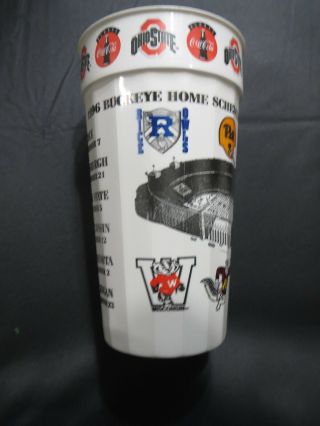 1996 OHIO STATE BUCKEYES FOOTBALL STADIUM CUP WITH SCHEDULE OF HOME GAMES 2