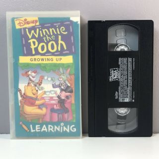 Disney Winnie The Pooh Learning Growing Up Vhs Video Cassette Tape 1995 Vtg Rare