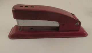 Vintage Swingline Cub Stapler Small Red Metal Made In Usa