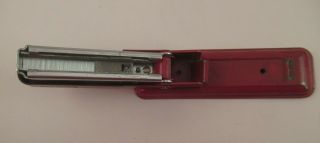 Vintage Swingline Cub Stapler Small Red Metal Made In USA 3