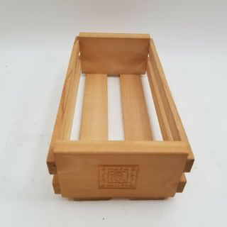 Vtg Napa Valley Box Company Wooden Cassette Tape Holder Wood Storage Crate