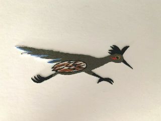 Vintage Detailed Roadrunner Bird Iron Patch 5 3/4 " Long Southwest Patch
