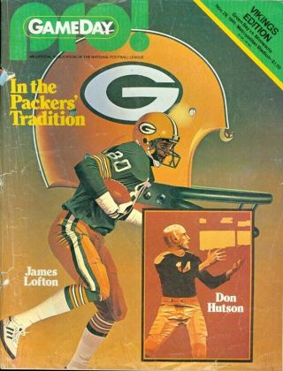 1981 Packers Vs Vikings Program: Ahmad Rashad,  James Lofton & John Jefferson Tds