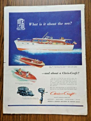 1953 Chris Craft Boats Ad 52 