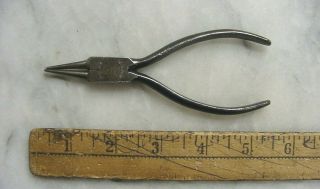 Old Tools,  Vntg Utica Usa 21 - 5 Round Nose Pliers,  5 ",  Jeweler,  Gunsmith,  Xlint