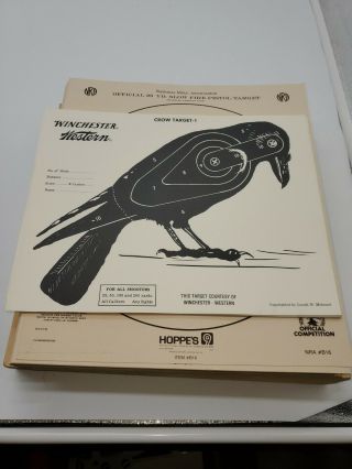 Vintage Crow No.  1 Winchester Western Rifle Paper Shooting Target All Calibers