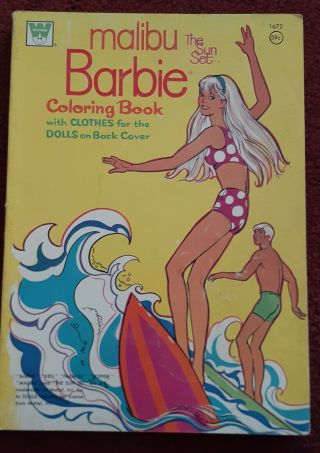 Vintage Malibu Barbie Coloring Book Whitman