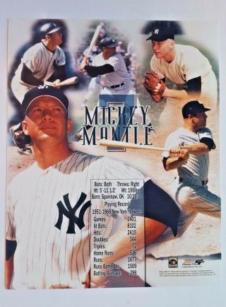 Mickey Mantle 7 Legends Licensed Photofile 8x10 Photo York Yankees