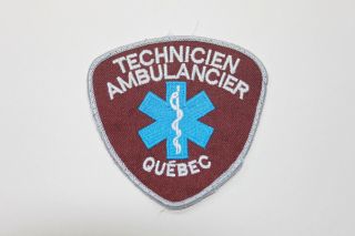Rare Montreal Quebec Canada Vintage Paramedic Patch