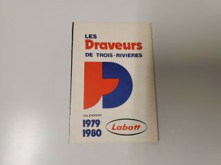 Rs20 Trois - Rivieres Draveurs 1979/80 Minor Hockey Pocket Schedule - Labatt