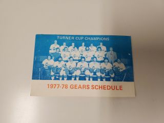 Rs20 Saginaw Gears 1977/78 Minor Hockey Pocket Schedule - Busch/mcdonald 