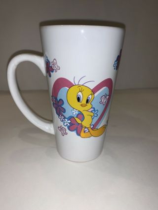 Tweety Bird Ceramic Coffee Mug Vintage 1998 Looney Tunes Cartoon Gibson 16oz Cup
