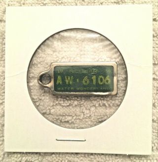 1959 Michigan Vintage Dav Keychain License Plate Tag