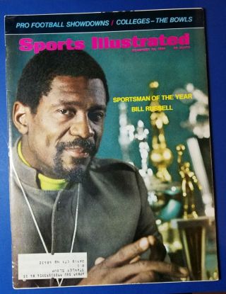 Sports Illustrated December 23,  1968,  Bill Russel Sportsman Of The Year Cover