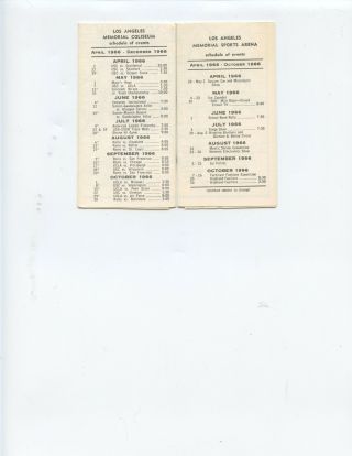 1966 Los Angeles Coliseum Trifold Football Schedule (rams,  Usc,  Ucla,  Etc. )