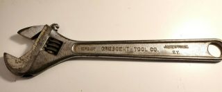 Vintage Crescent Tool Co.  12 " Drop Forged Steel Adjustable Wrench Jamestown,  Ny