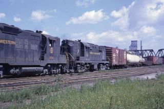 N&w Norfolk & Western Railroad Train Yard 1967 Photo Slide