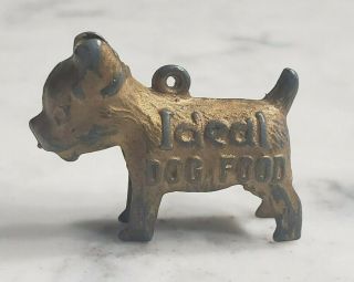 Vintage Ideal Metal Scotty Dog Scottish Terrier Good Luck Food Advertising Charm