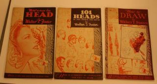 Vintage Walter T.  Foster Art How To Draw Head,  Heads